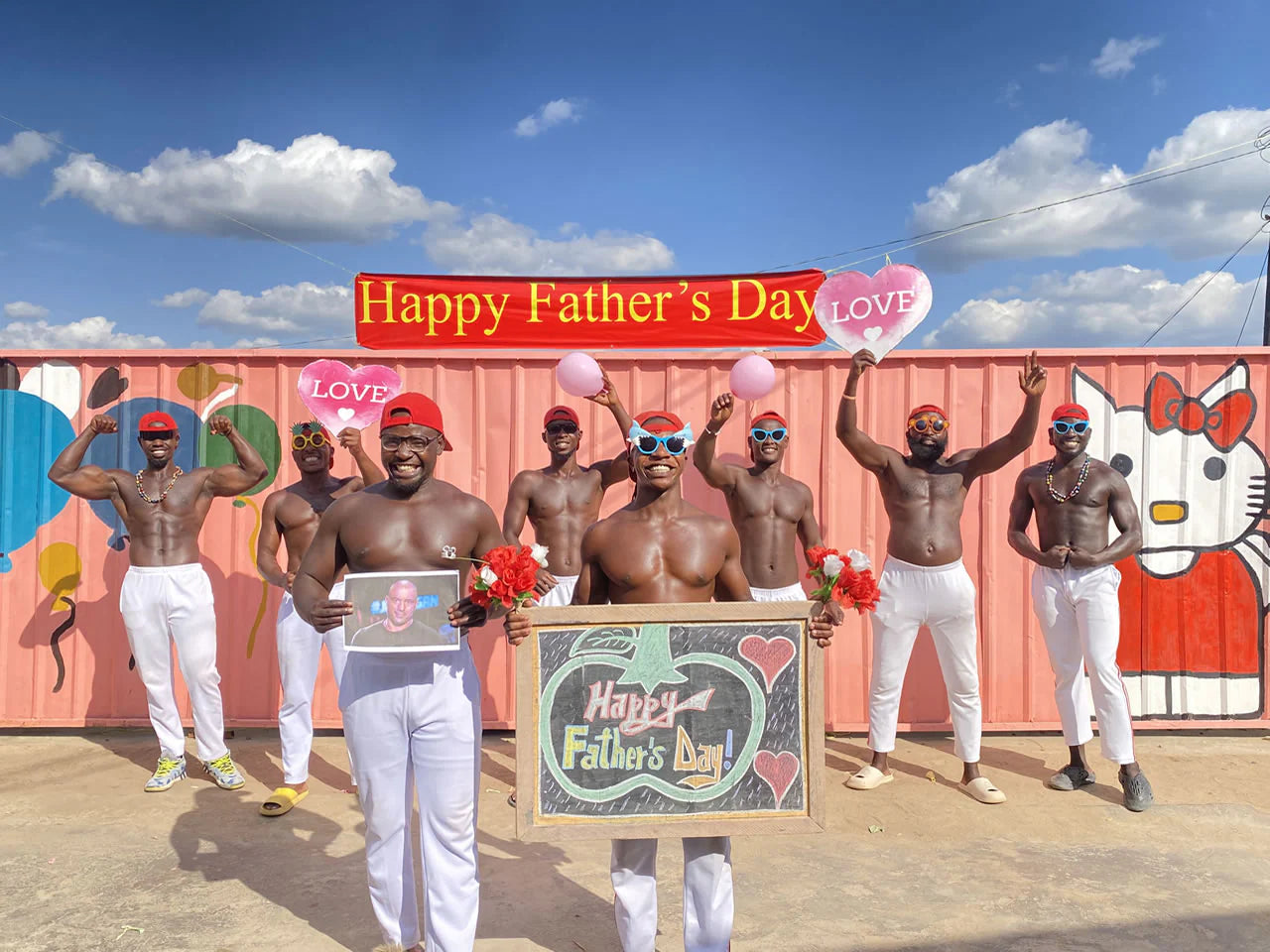 Africa White Pants Fitness Team